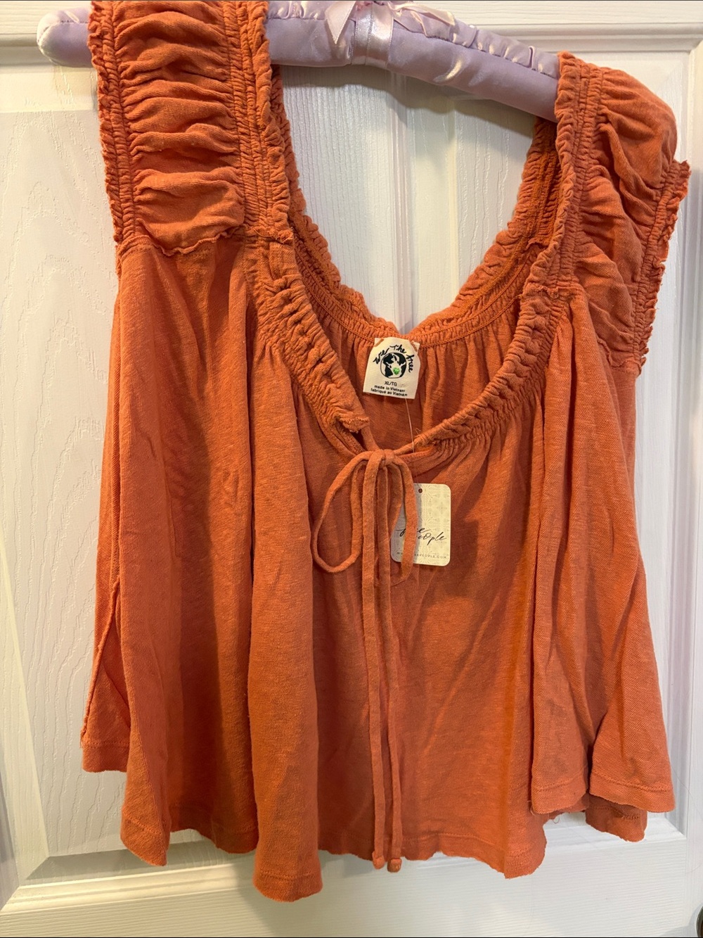 Women's Ruffled Sleeveless Peasant Top